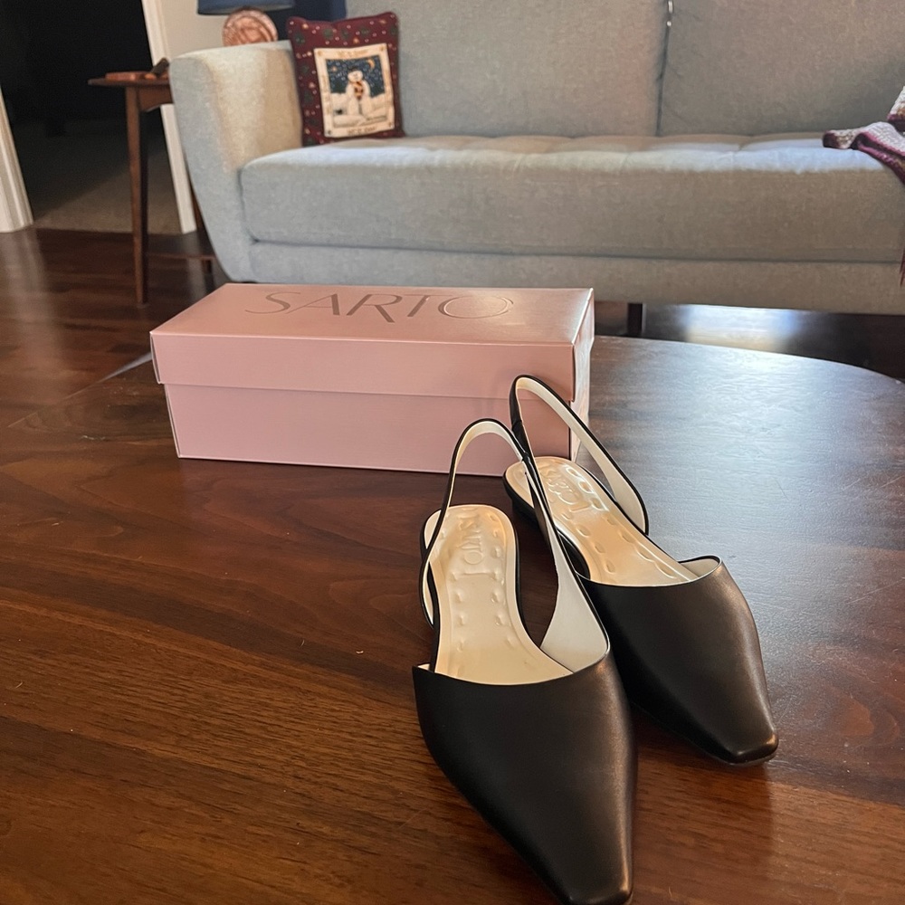 Never worn, Sarto slingback flats